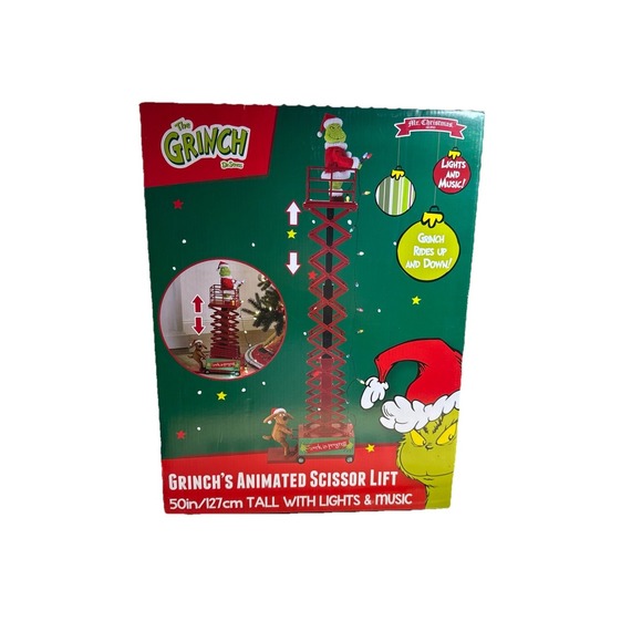 Mr.‎ Christmas Grinch's Scissor Lift 50 inch Animated and Musical New Sealed NIB